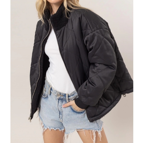 #173 🛑48 S, M, L FINAL PRICE  Taupe/Camel Trendy Reversible Fur Puffer Jacket - Picture 8 of 11